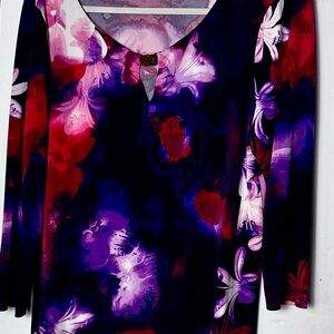 Calvin Klein Floral Long Sleeve Top
